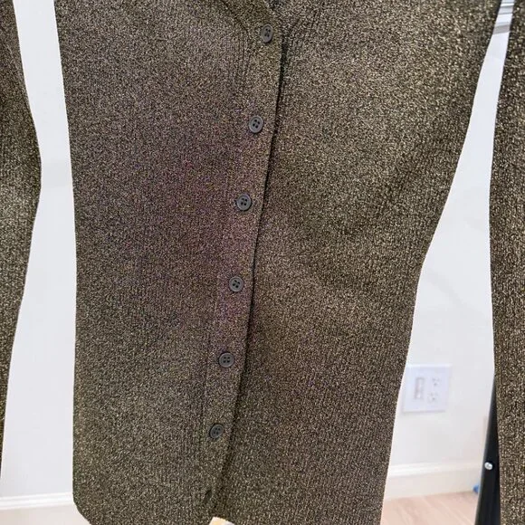 STAUD Craftsman Sweater Color: Metallic Gold - Picture 6 of 8